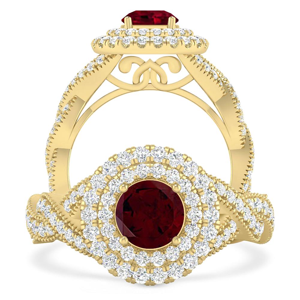 Yellow Gold - Garnet