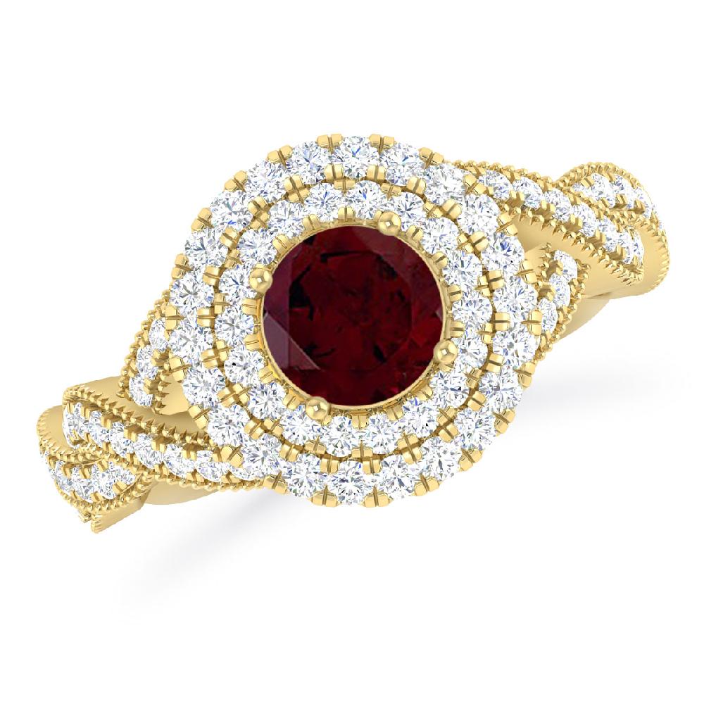 Yellow Gold - Garnet