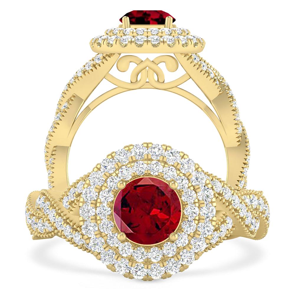 Yellow Gold - Garnet