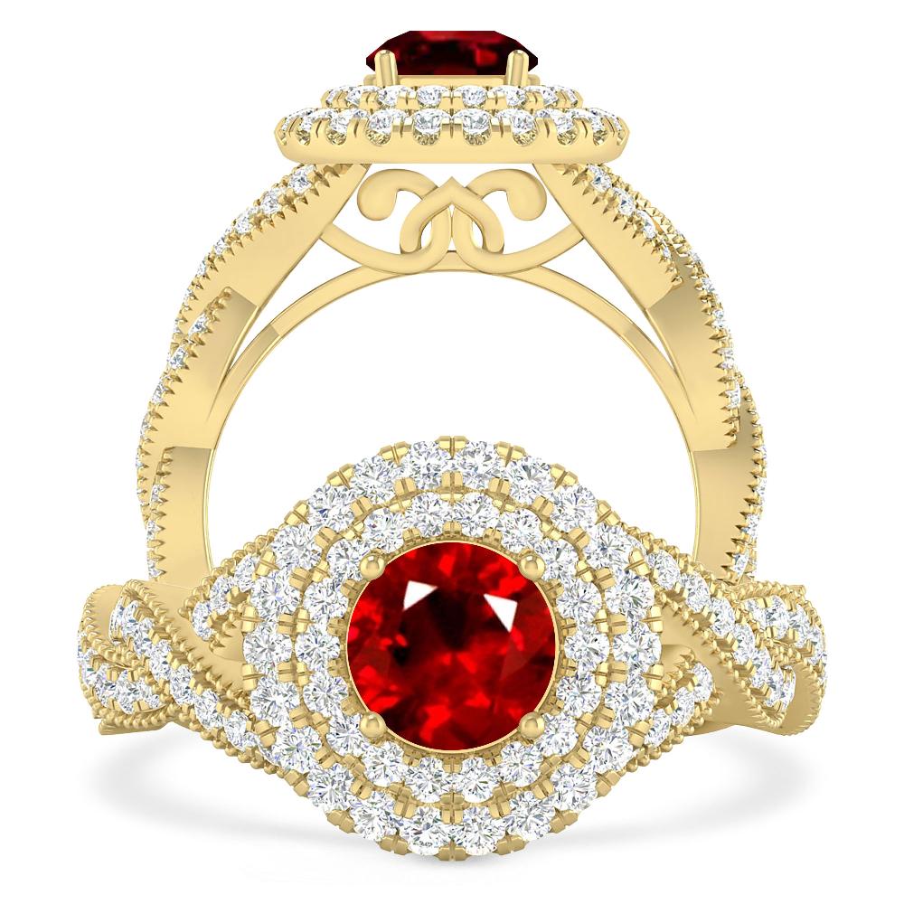 Yellow Gold - Ruby