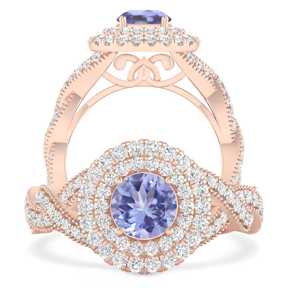 Rose Gold - Tanzanite