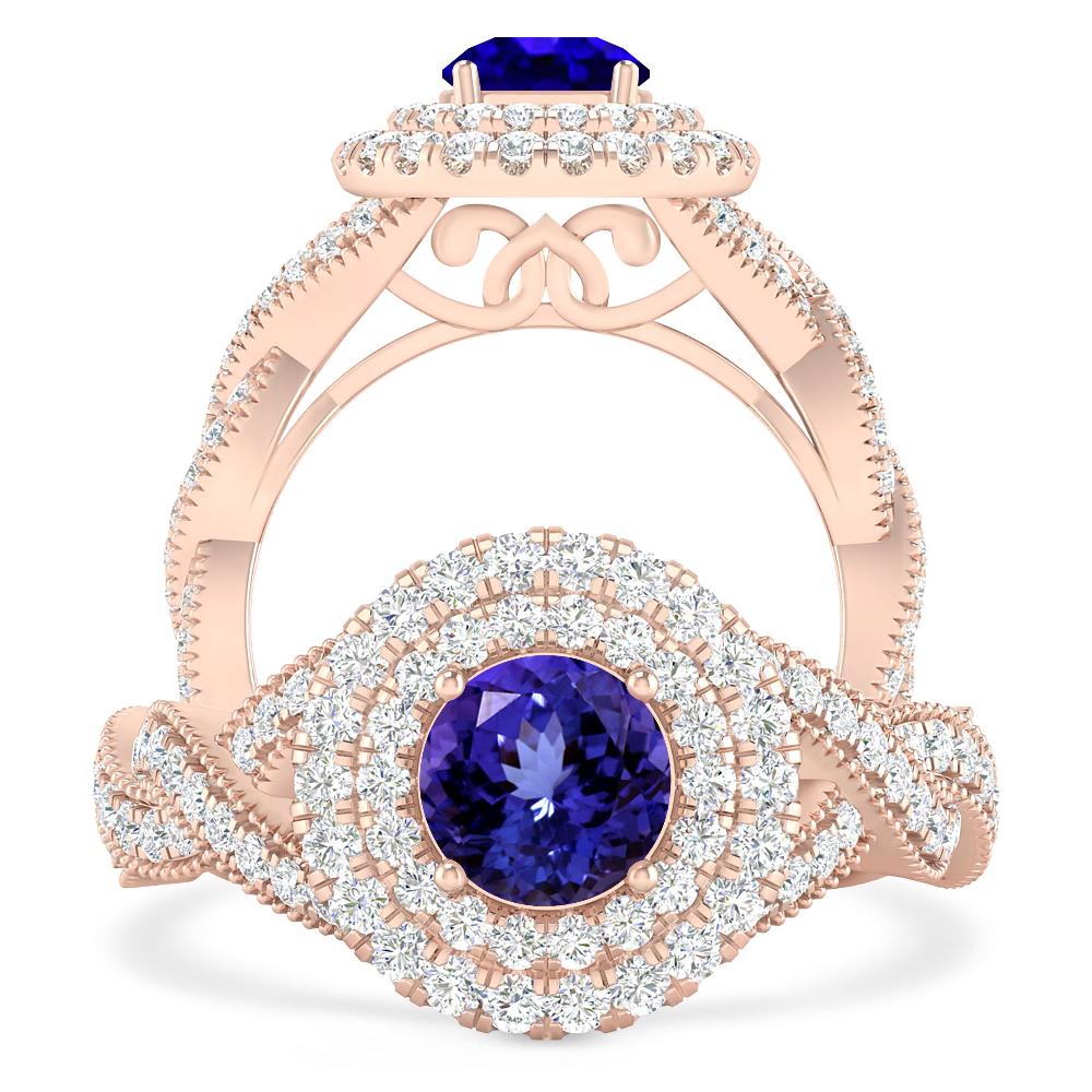 Rose Gold - Tanzanite