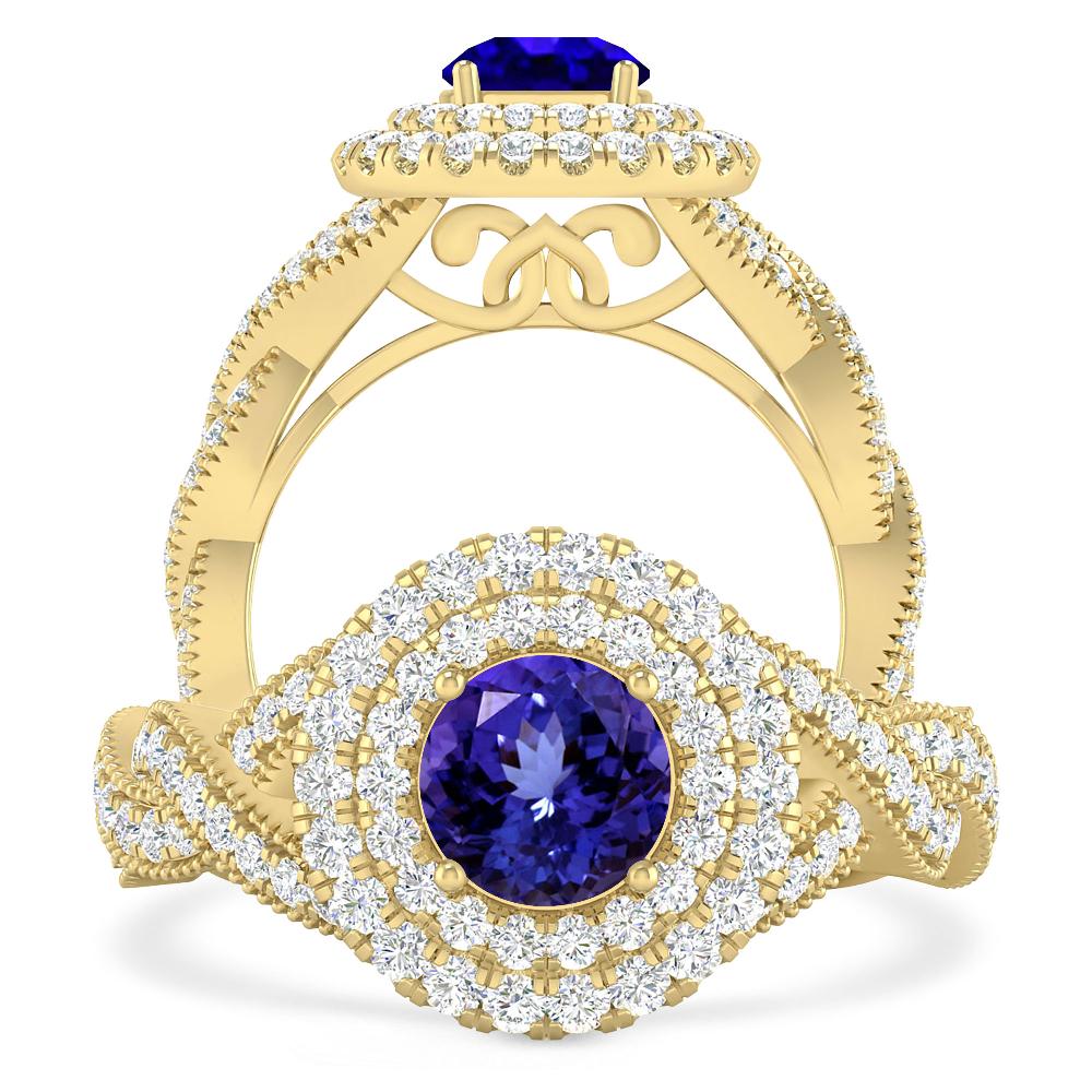 Yellow Gold - Tanzanite