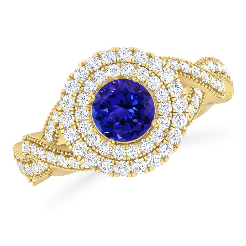 Yellow Gold - Tanzanite