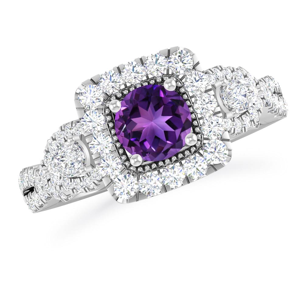 White Gold - Amethyst