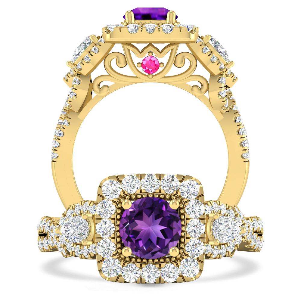 Yellow Gold - Amethyst