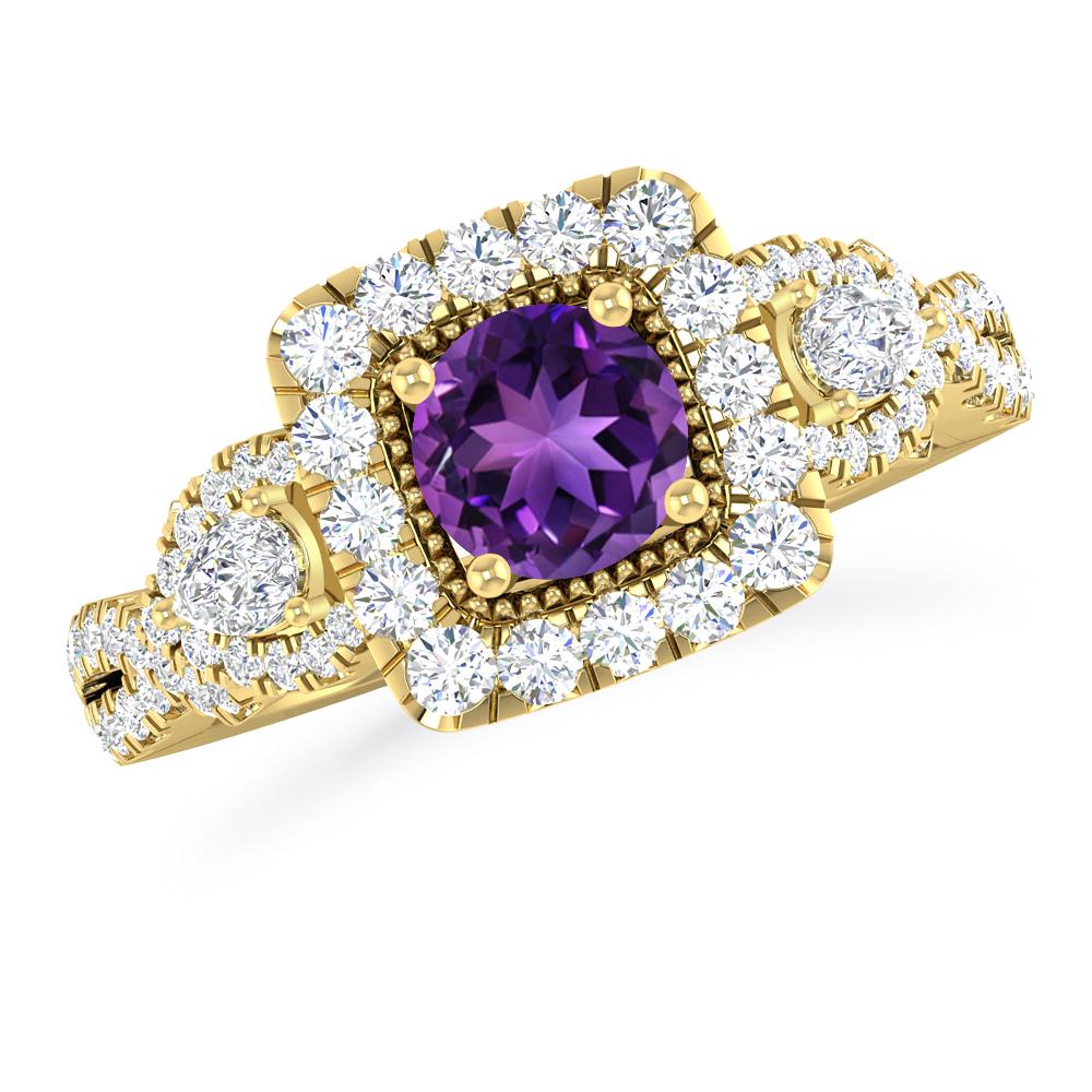 Yellow Gold - Amethyst