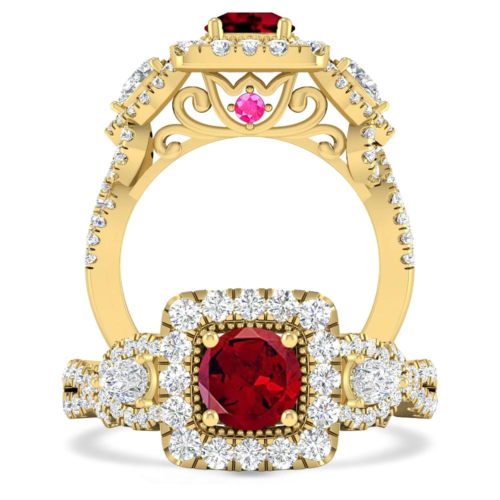 Yellow Gold - Garnet