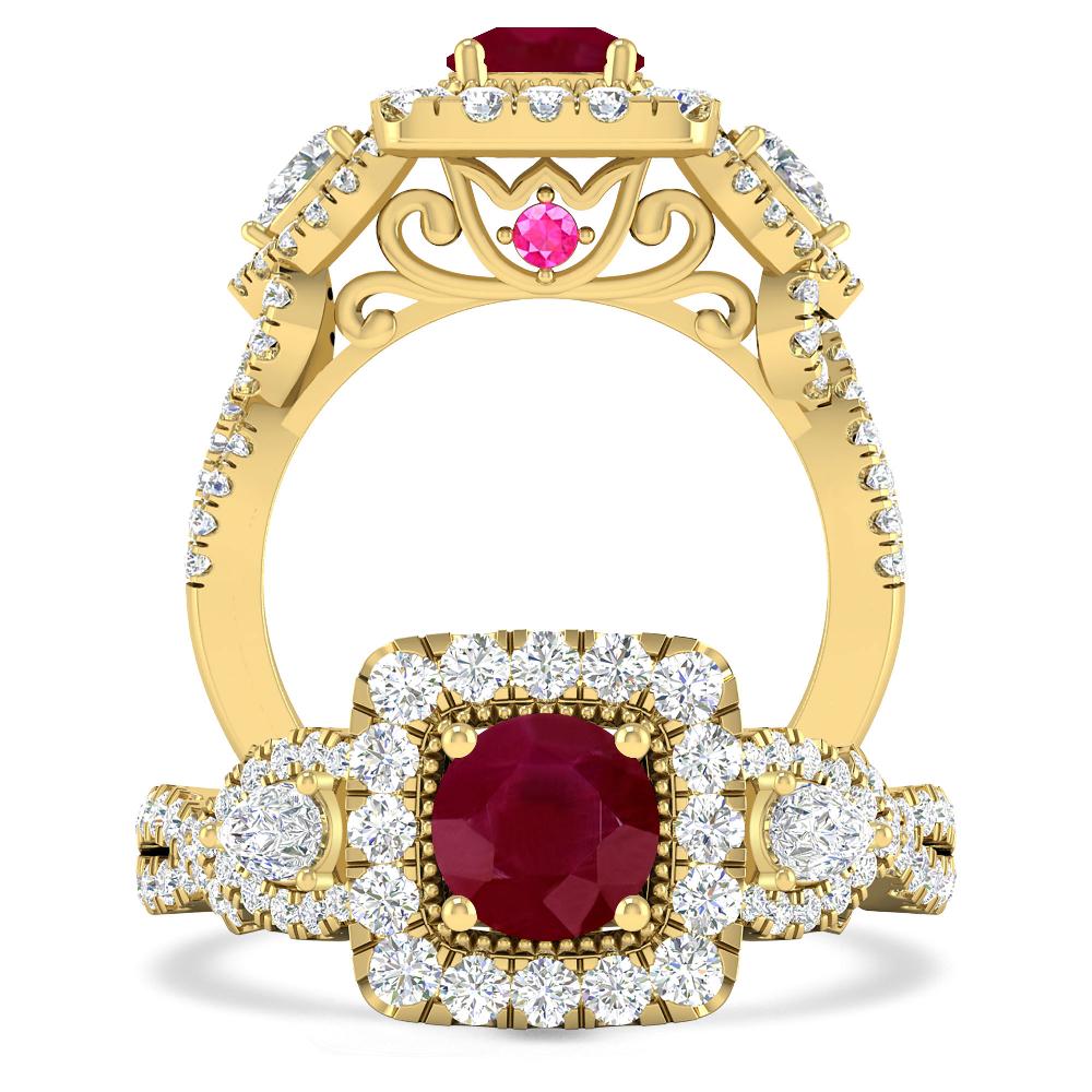 Yellow Gold - Ruby