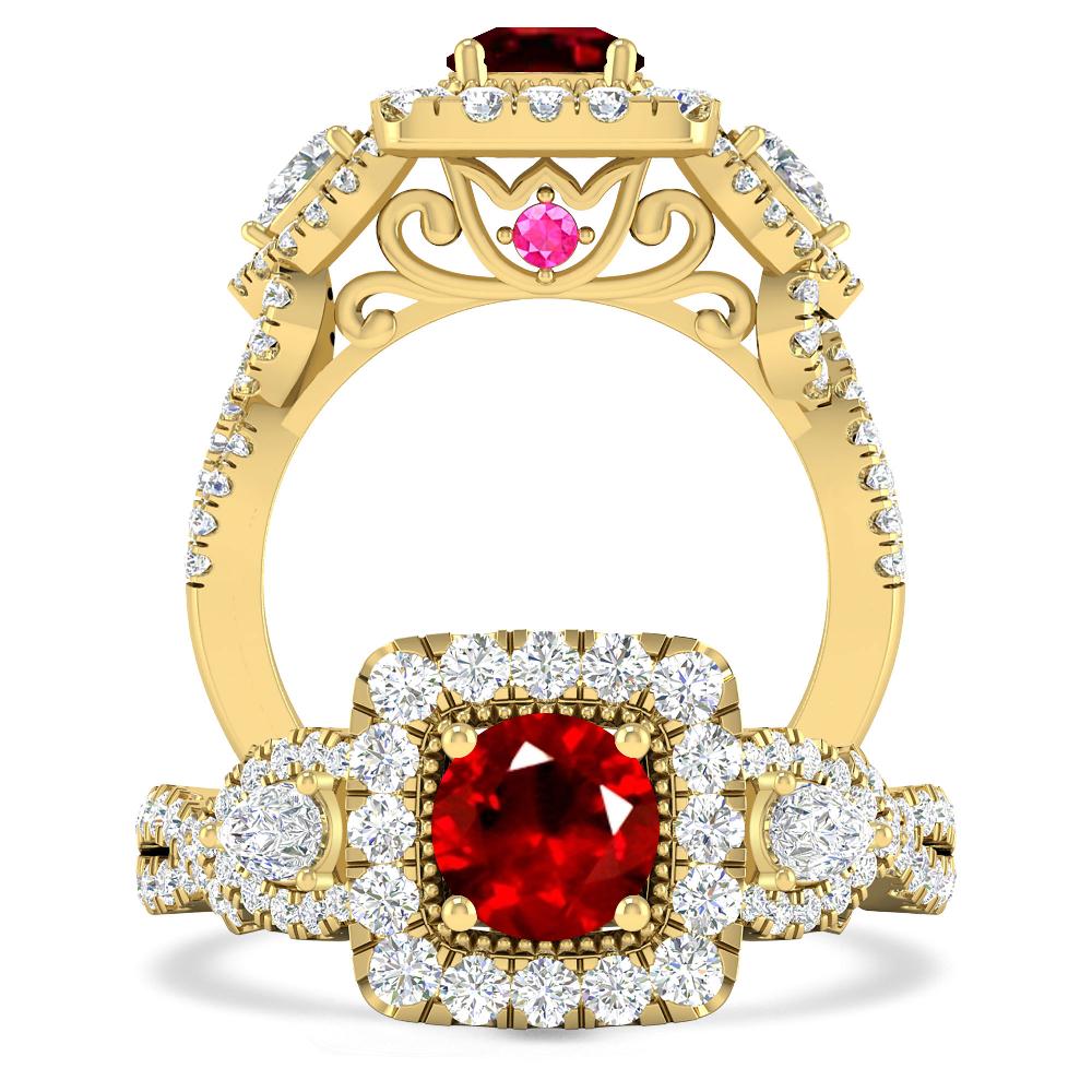 Yellow Gold - Ruby