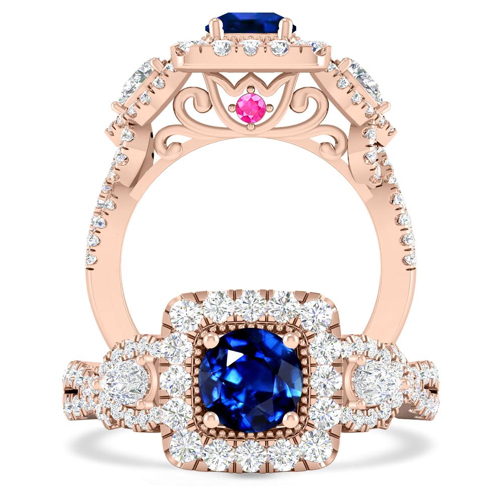 Rose Gold - Sapphire