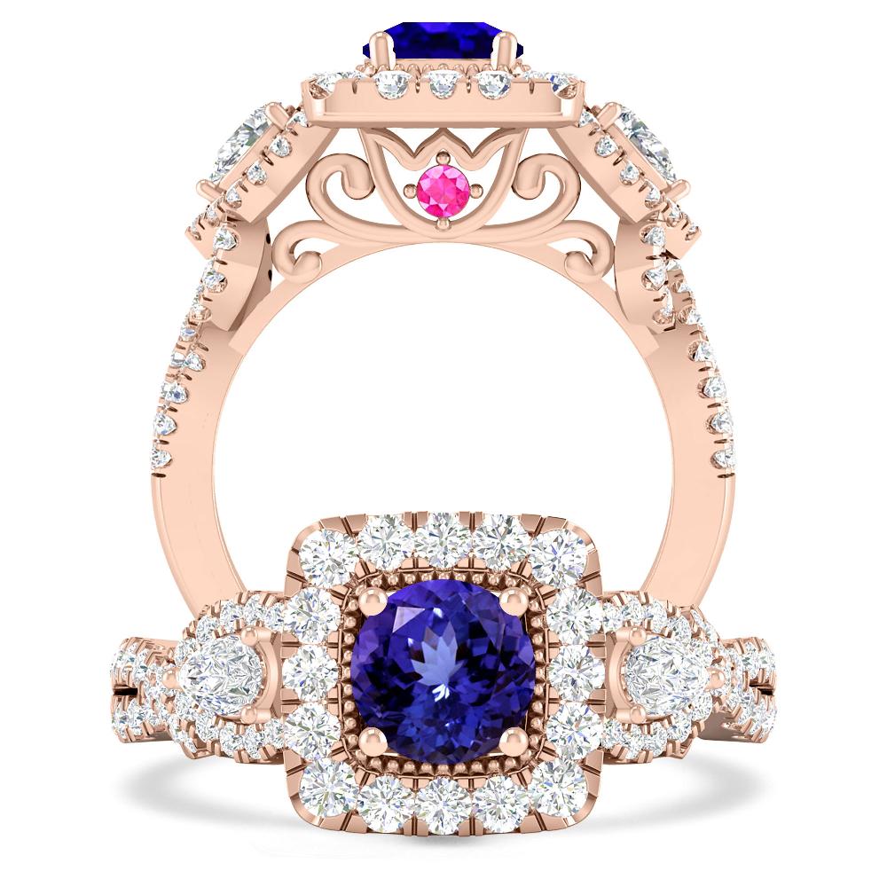 Rose Gold - Tanzanite