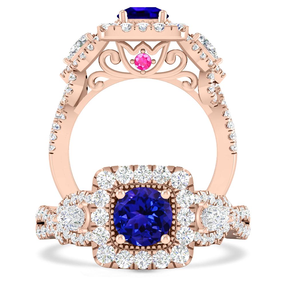 Rose Gold - Tanzanite