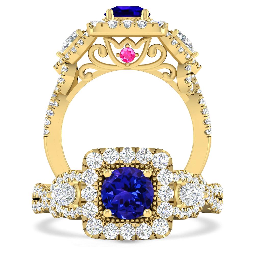 Yellow Gold - Tanzanite