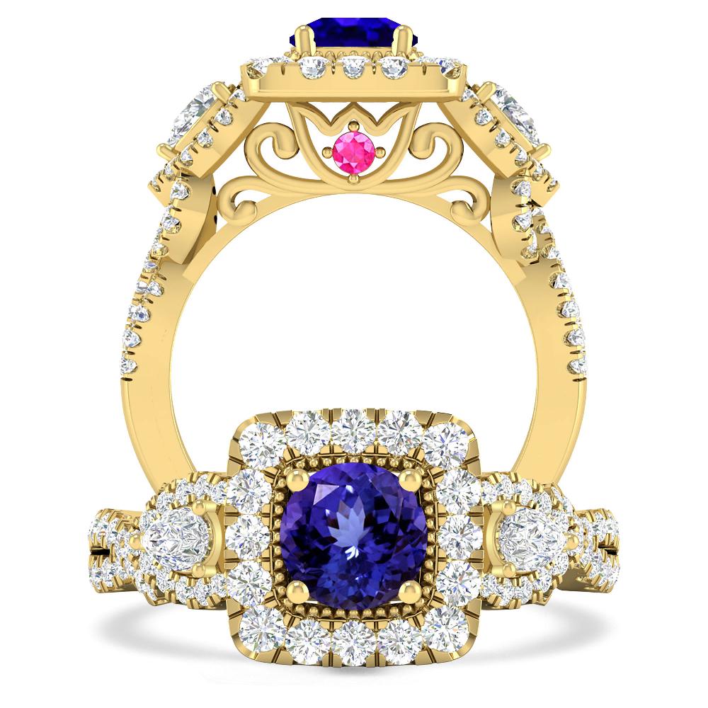 Yellow Gold - Tanzanite