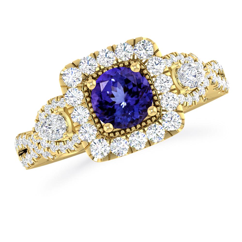 Yellow Gold - Tanzanite