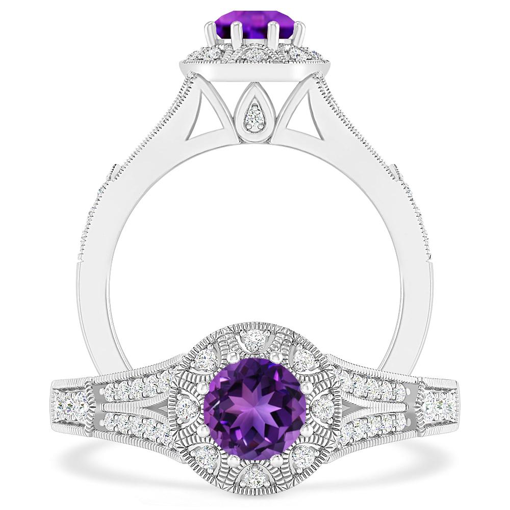 White Gold - Amethyst