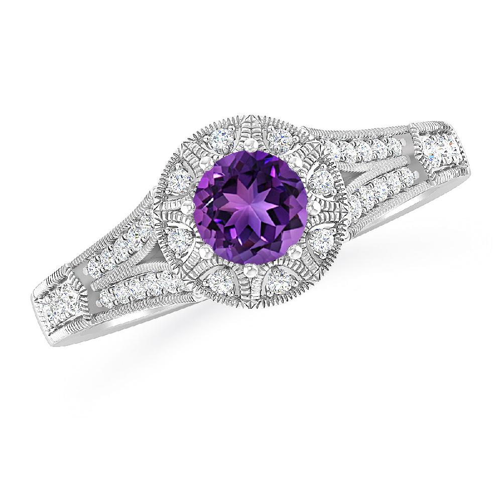 White Gold - Amethyst