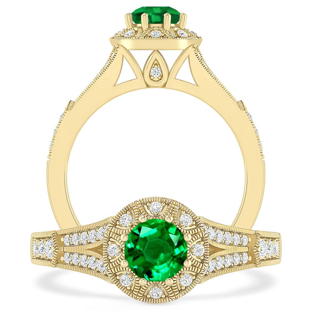 Yellow Gold - Emerald