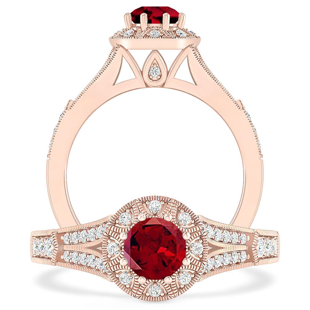 Rose Gold - Garnet