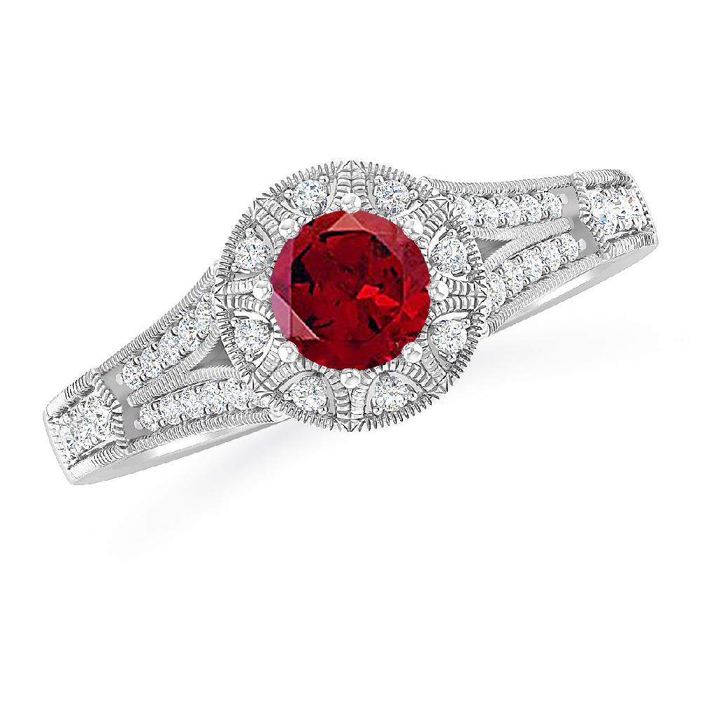 White Gold - Garnet