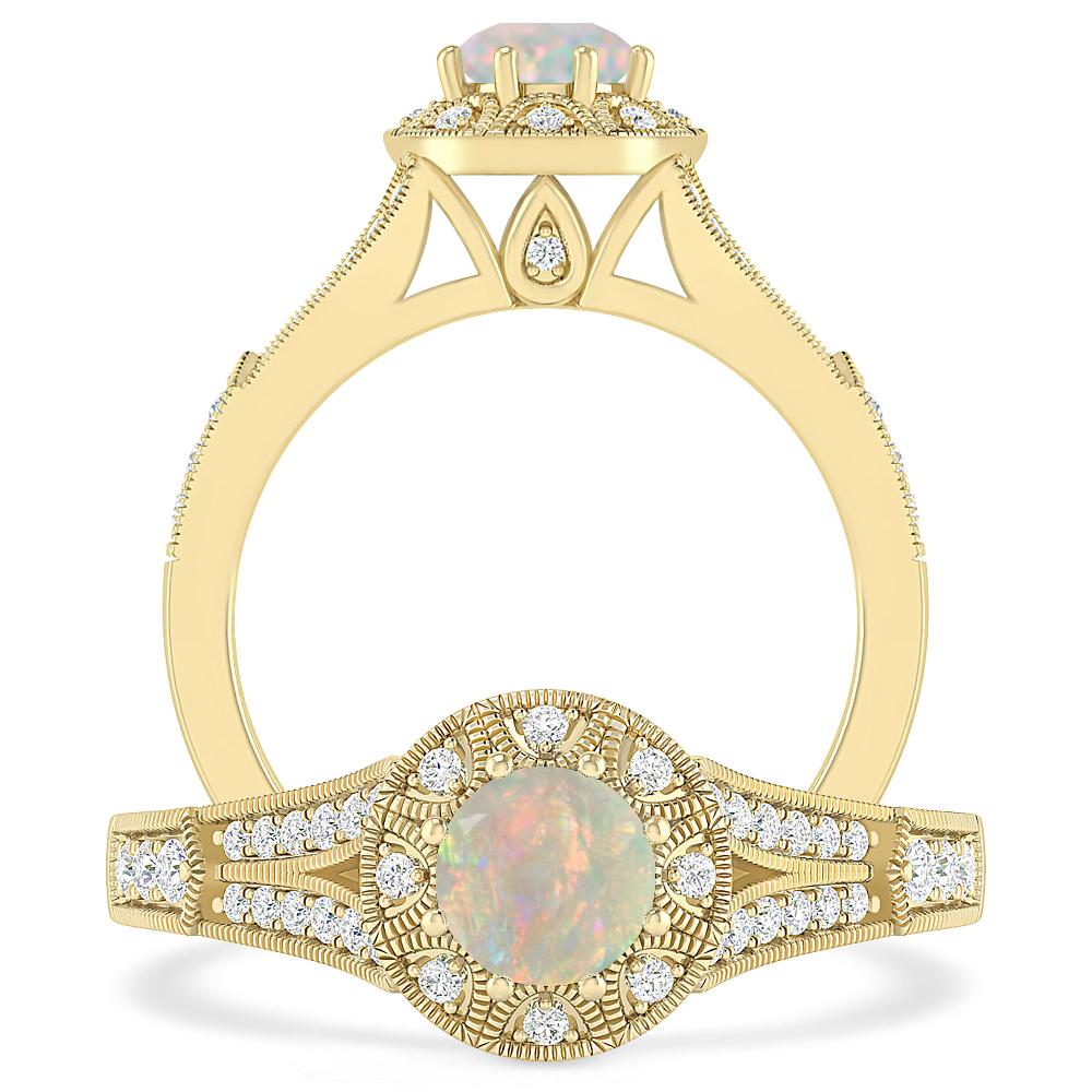 Yellow Gold - Opal