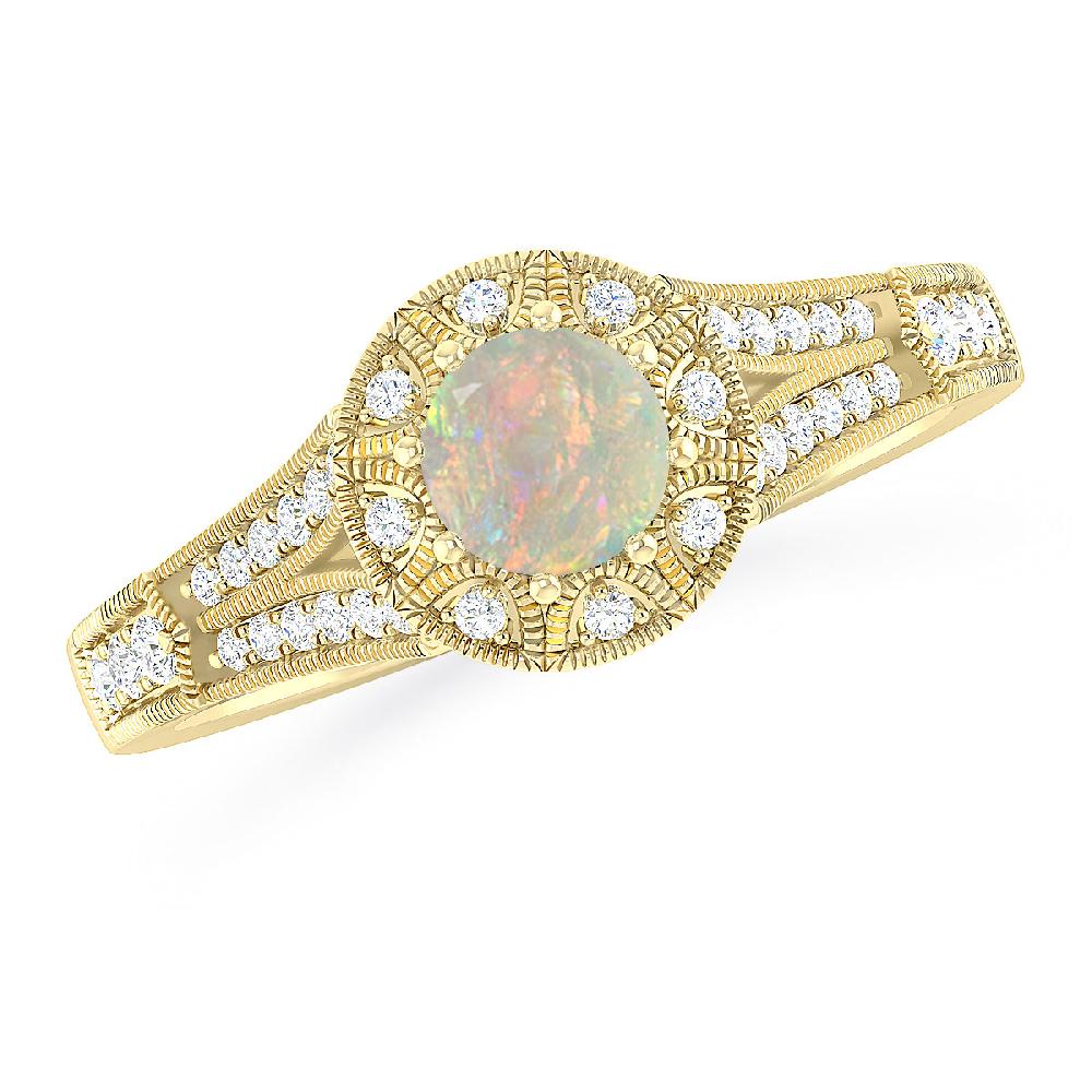 Yellow Gold - Opal