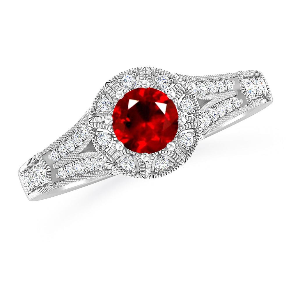 White Gold - Ruby