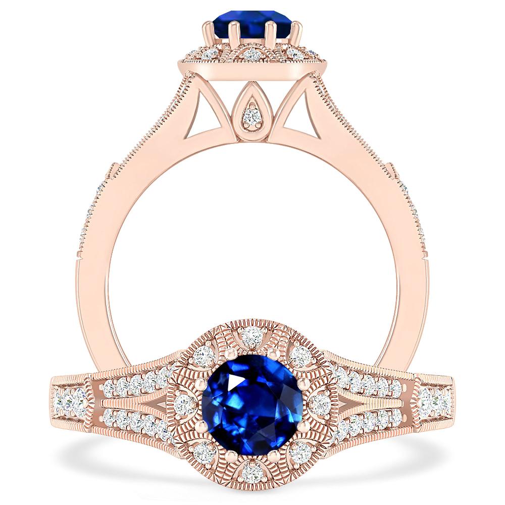 Rose Gold - Sapphire