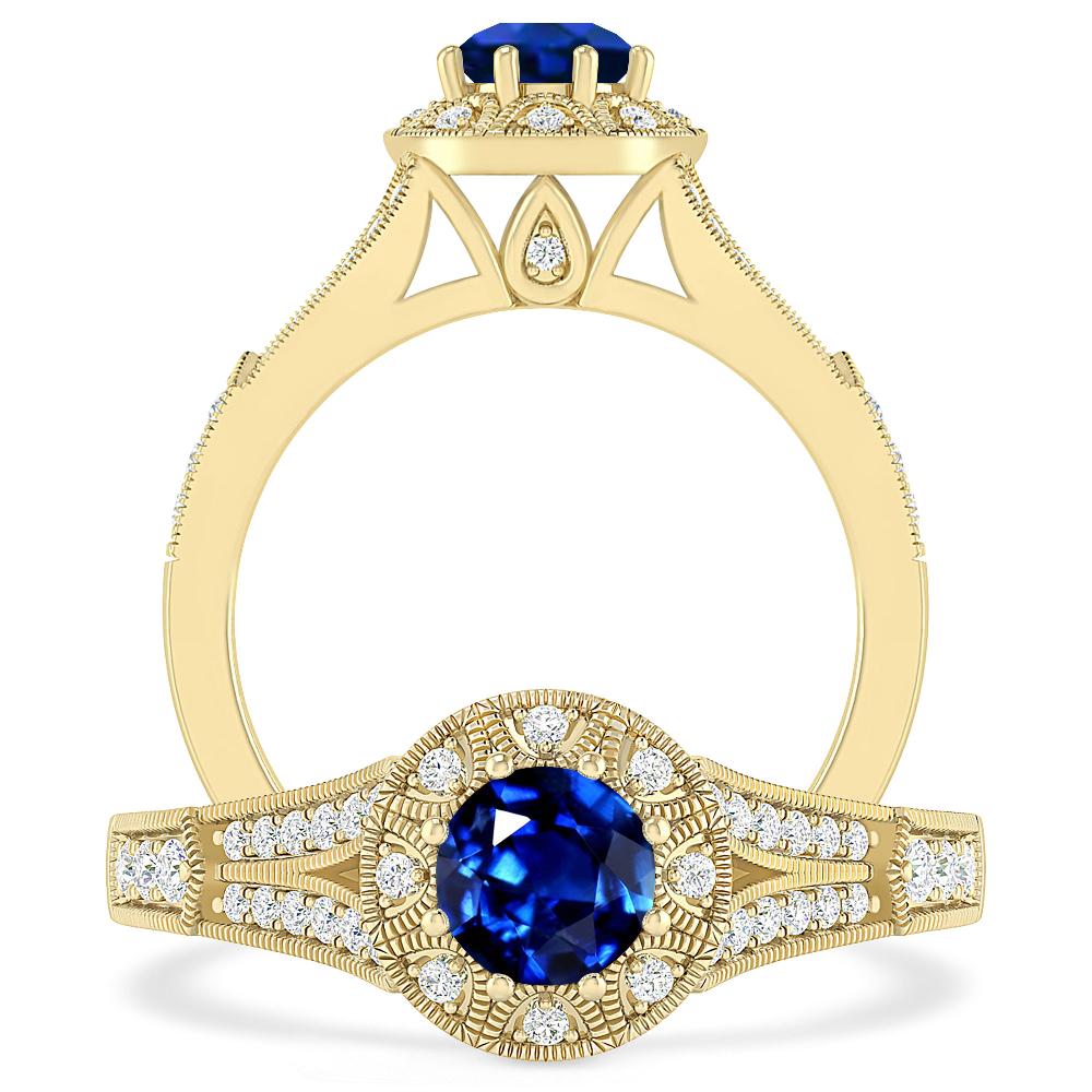 Yellow Gold - Sapphire