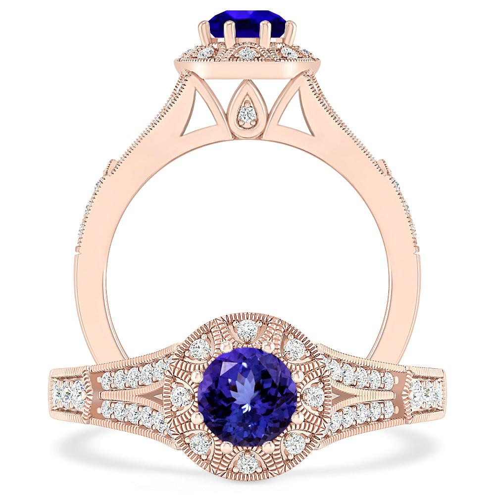 Rose Gold - Tanzanite