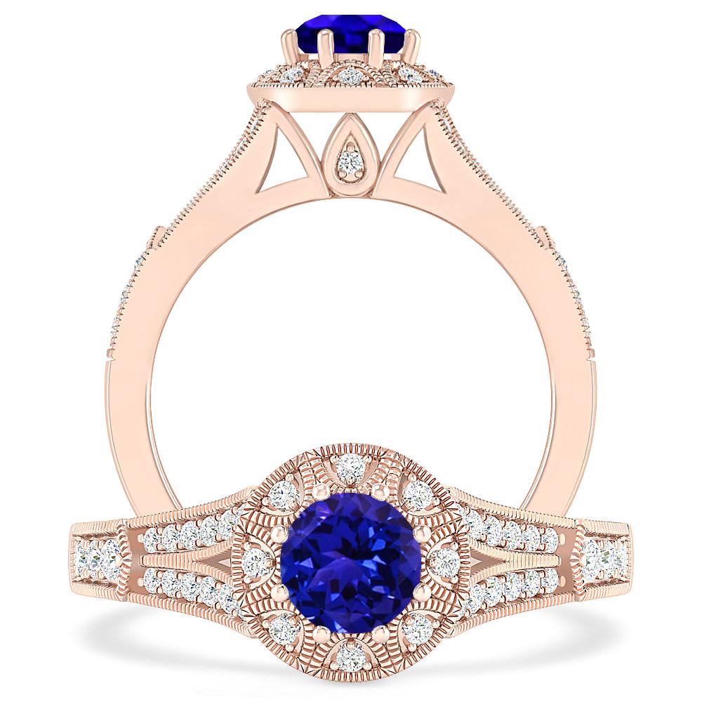 Rose Gold - Tanzanite