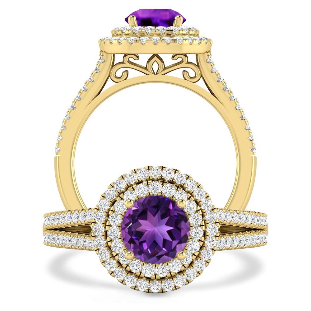 Yellow Gold - Amethyst