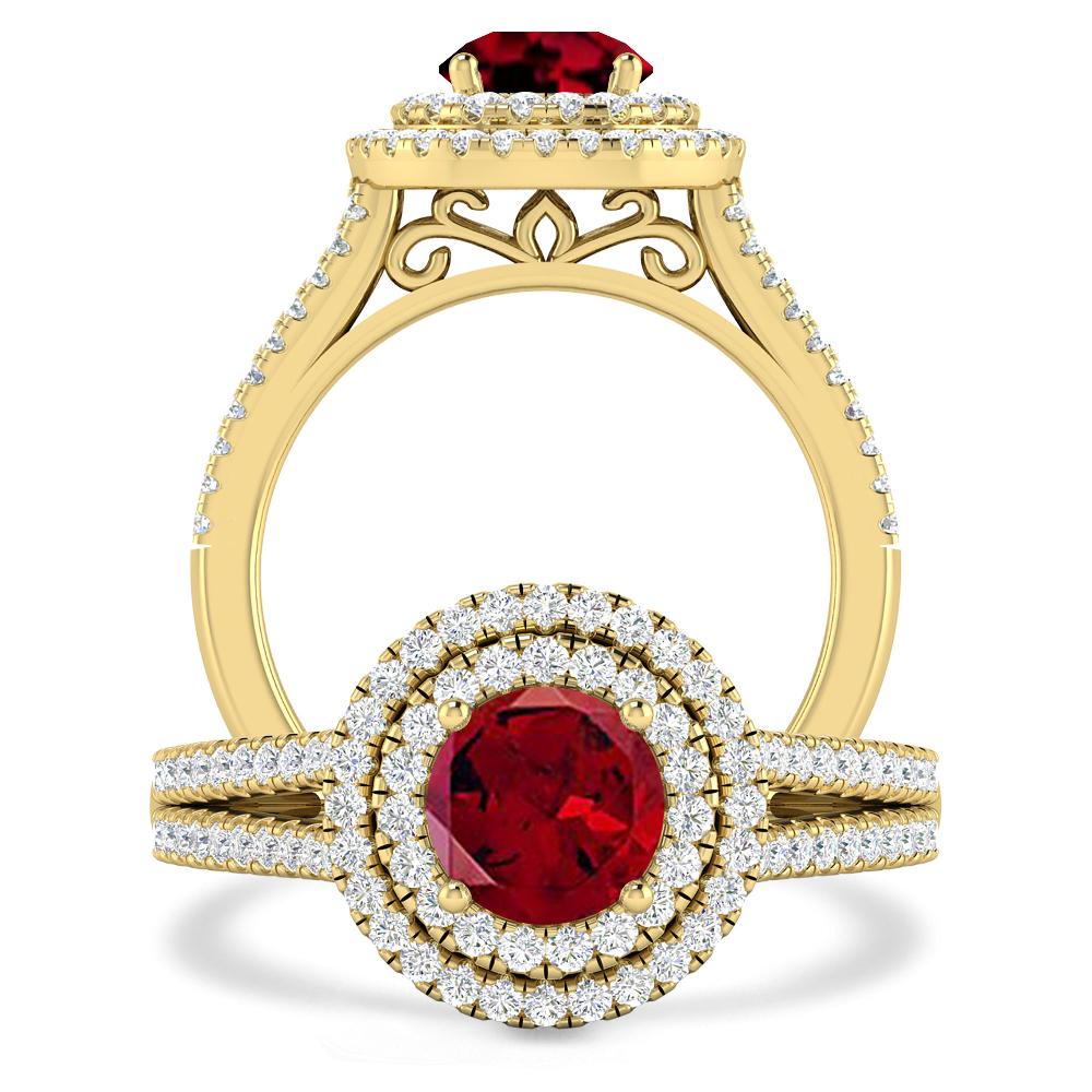 Yellow Gold - Garnet