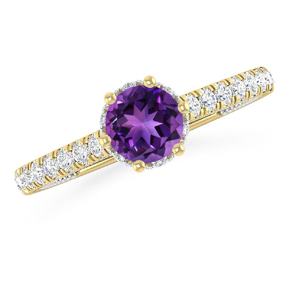 Yellow Gold - Amethyst