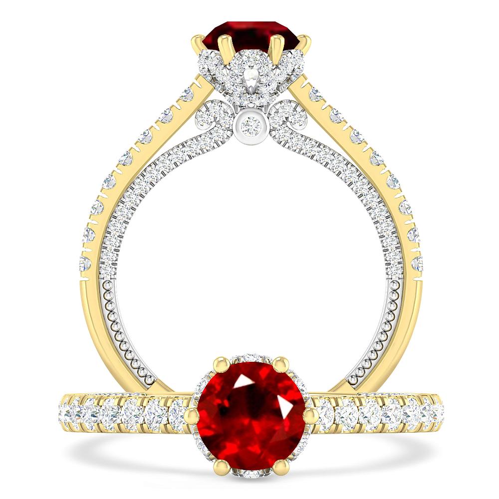 Yellow Gold - Ruby