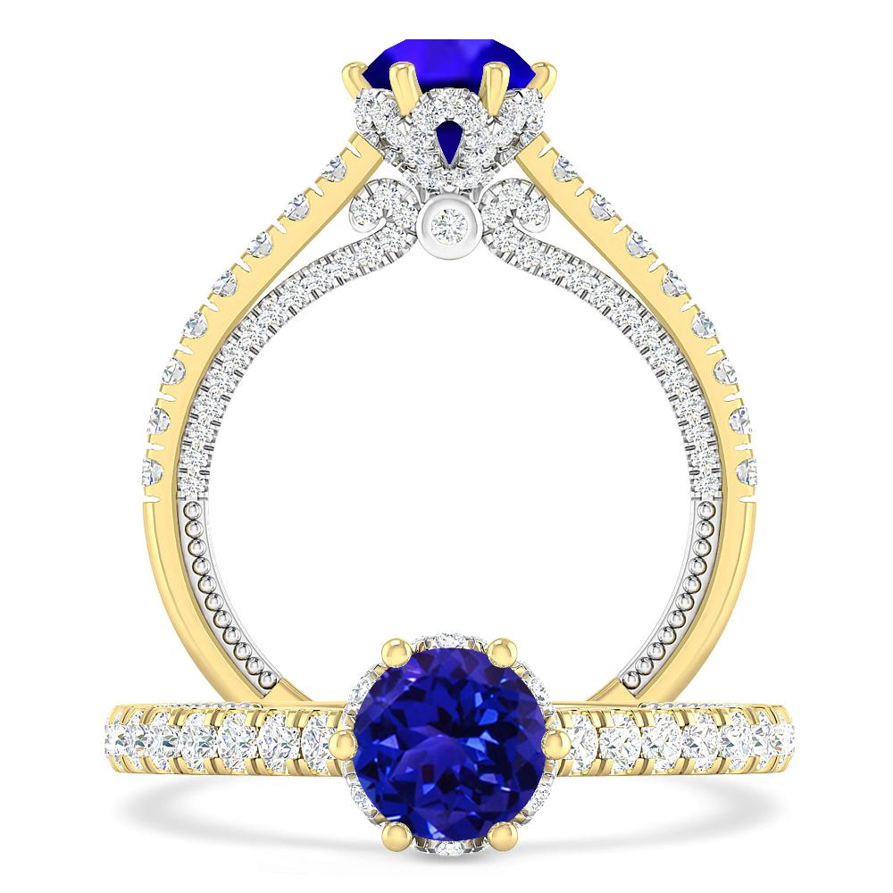 Yellow Gold - Tanzanite