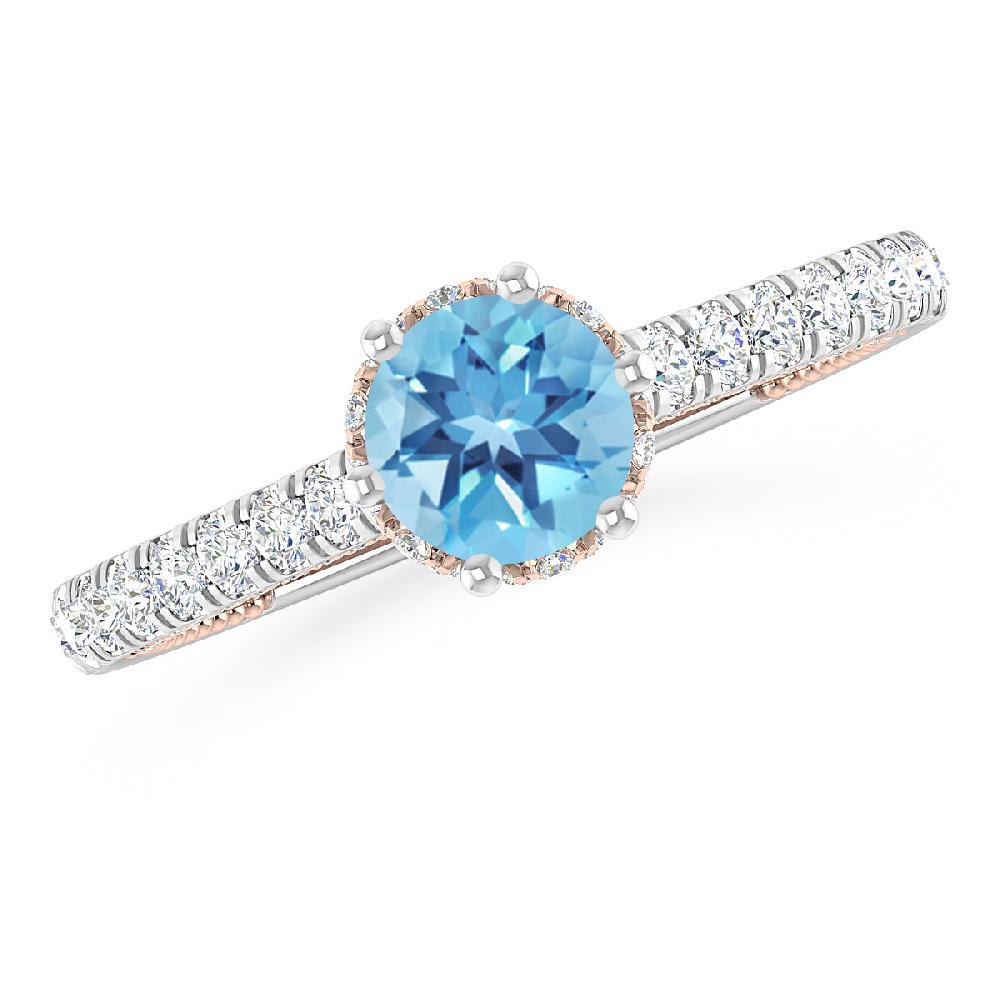 White Gold - Blue Topaz