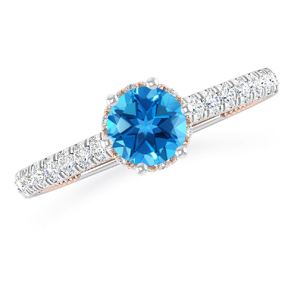 White Gold - Blue Topaz