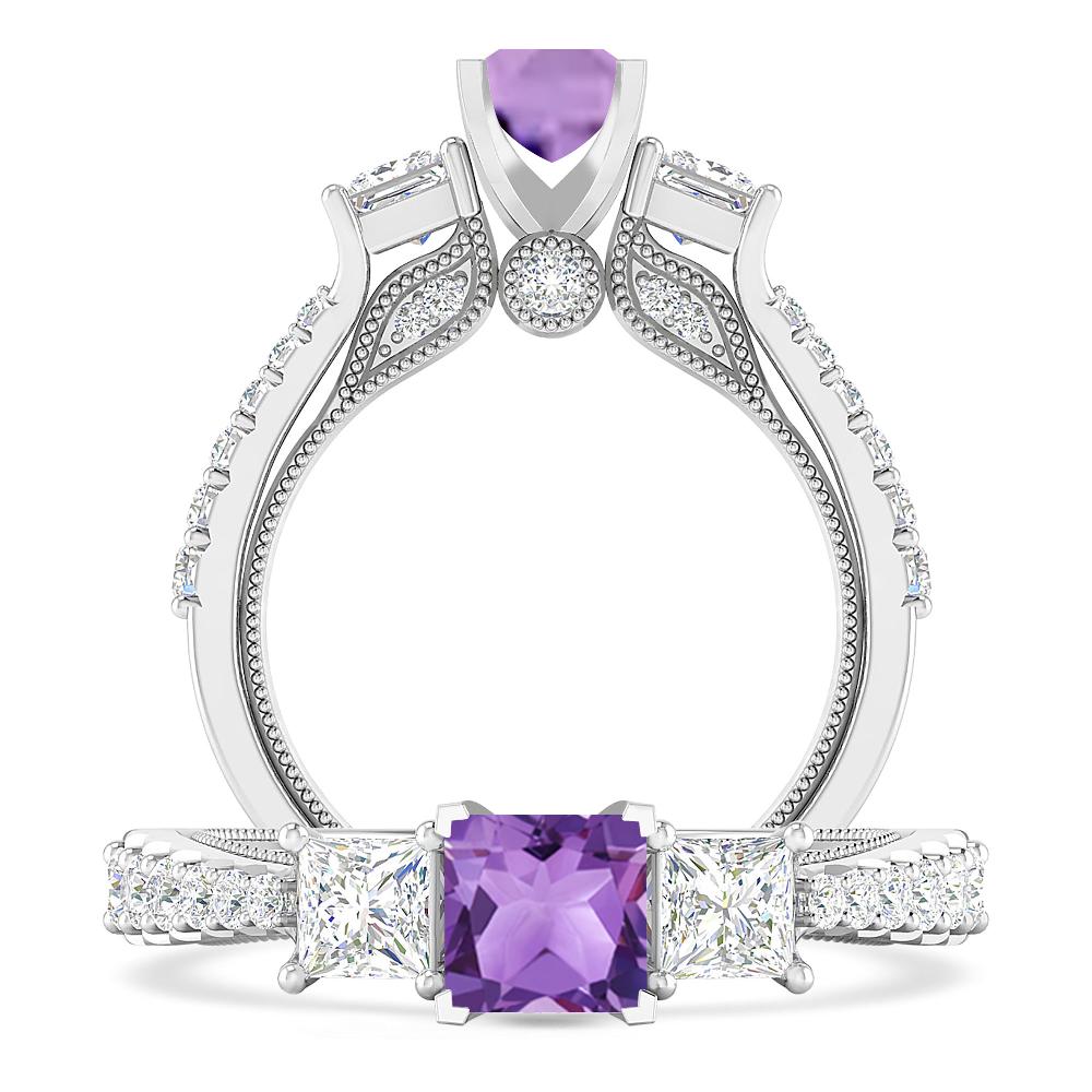 White Gold - Amethyst