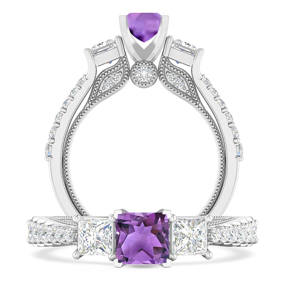 White Gold - Amethyst