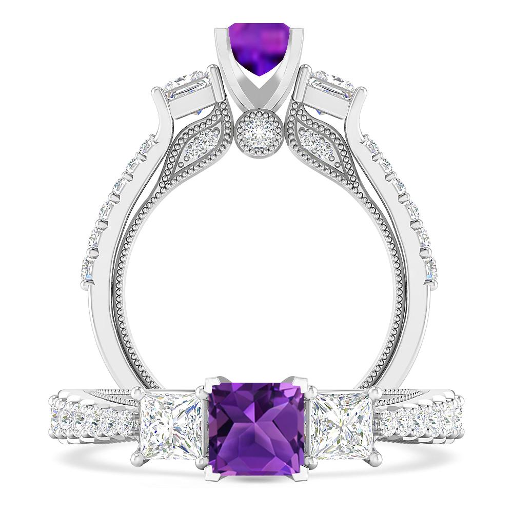 White Gold - Amethyst