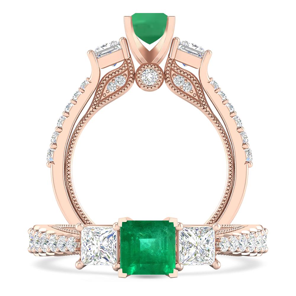 Rose Gold - Emerald