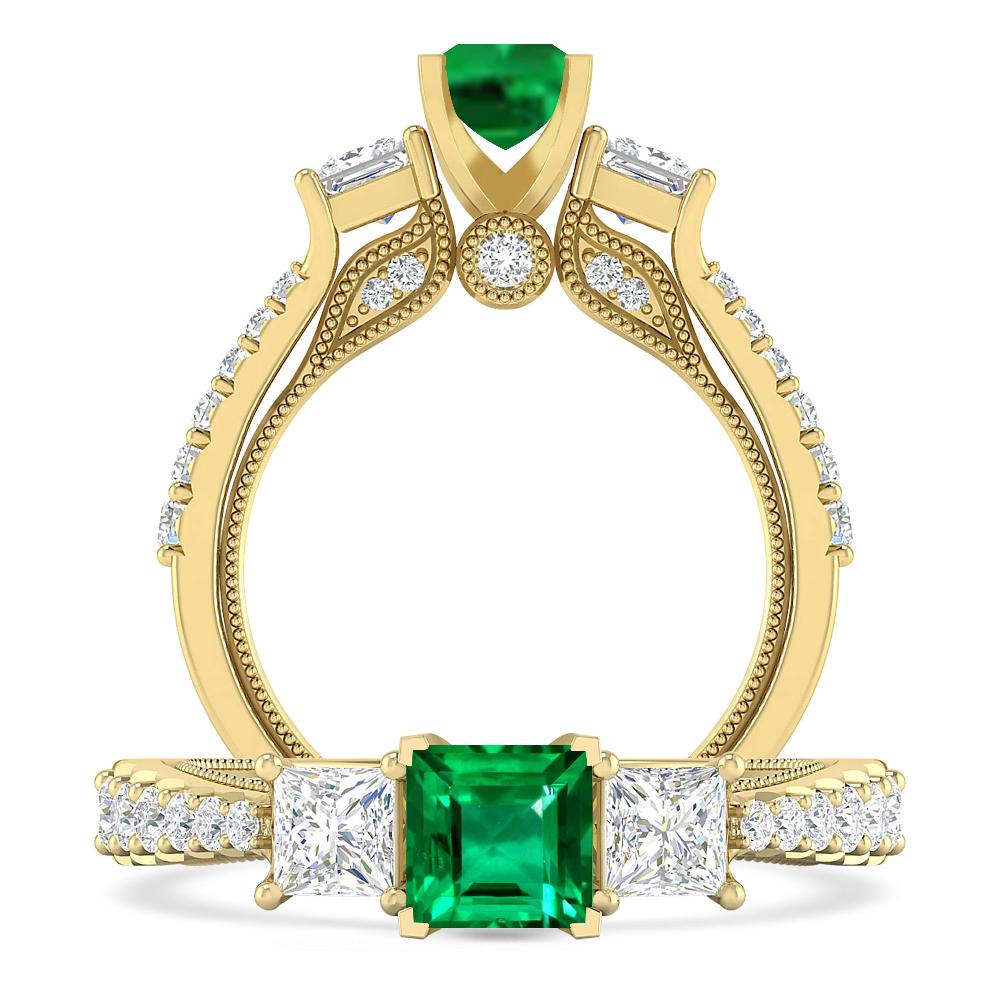 Yellow Gold - Emerald