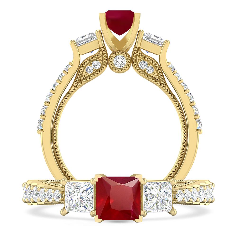 Yellow Gold - Ruby