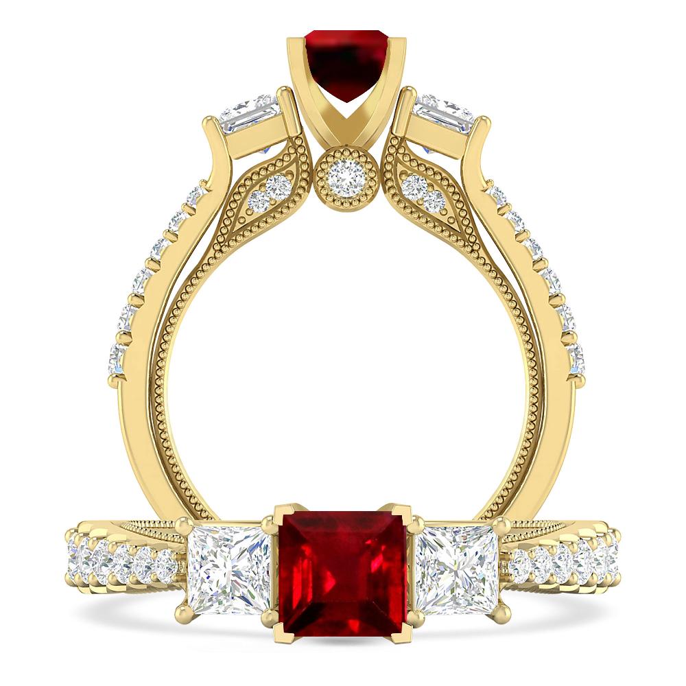 Yellow Gold - Ruby