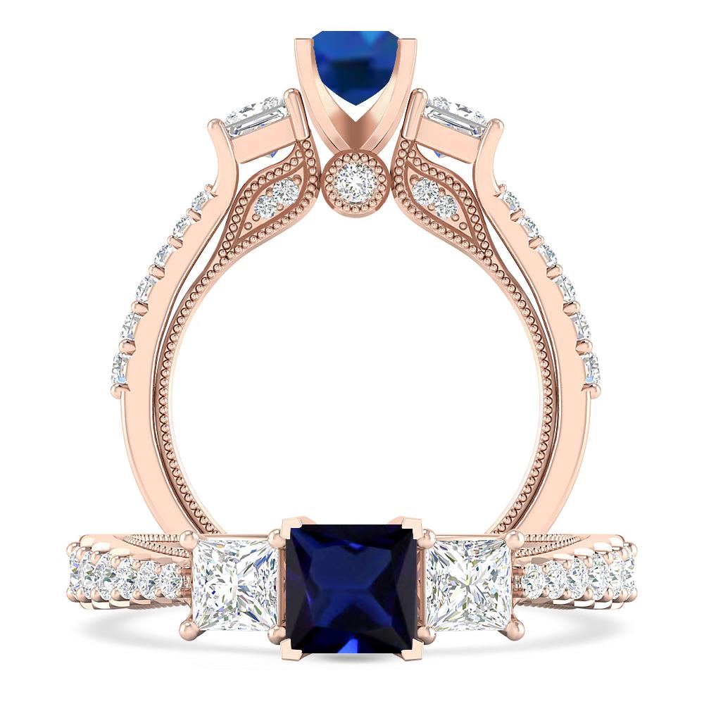 Rose Gold - Sapphire