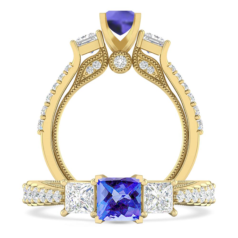 Yellow Gold - Tanzanite