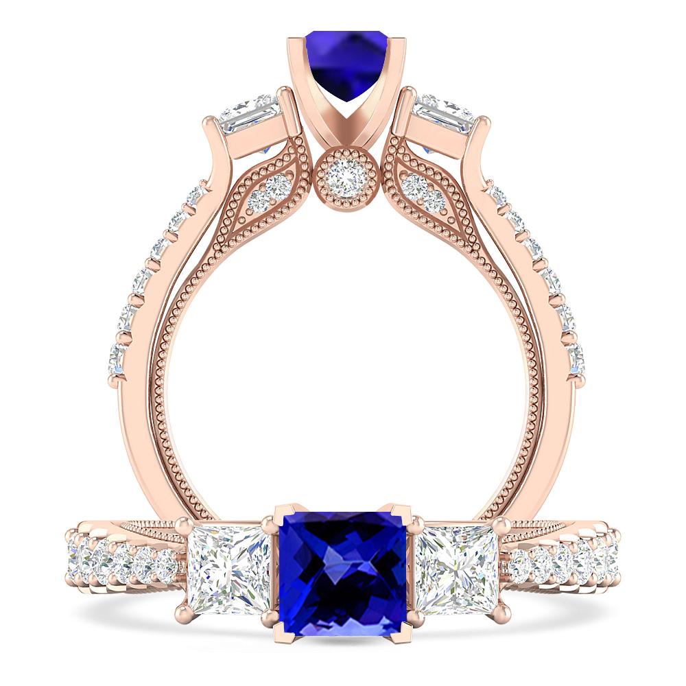 Rose Gold - Tanzanite