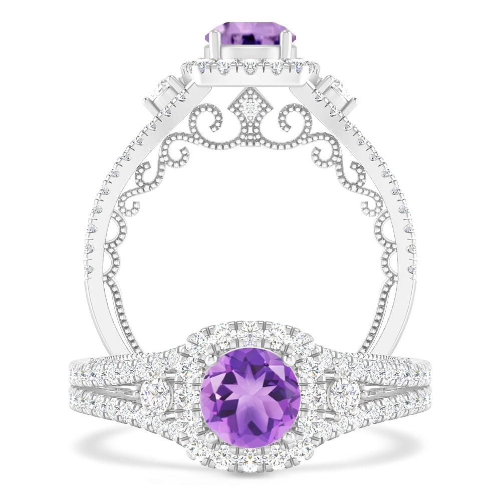 White Gold - Amethyst